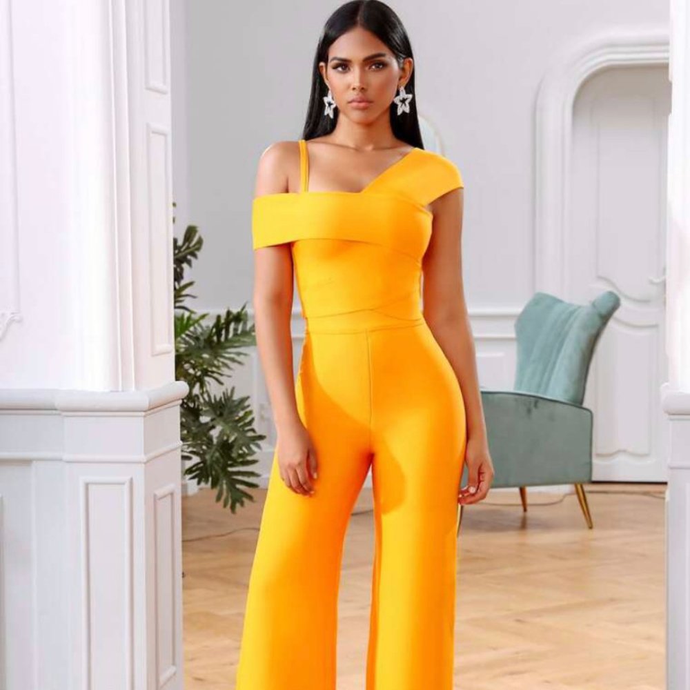 2 Piece Jumpsuit Yellow/Mustard/Gold